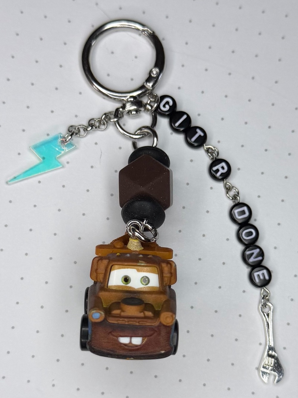 Customizable Tow Mater from Cars keychains/backpack charms